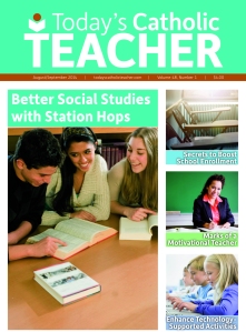 Cover for August/Sept 2014 Today's Catholic Teacher magazine